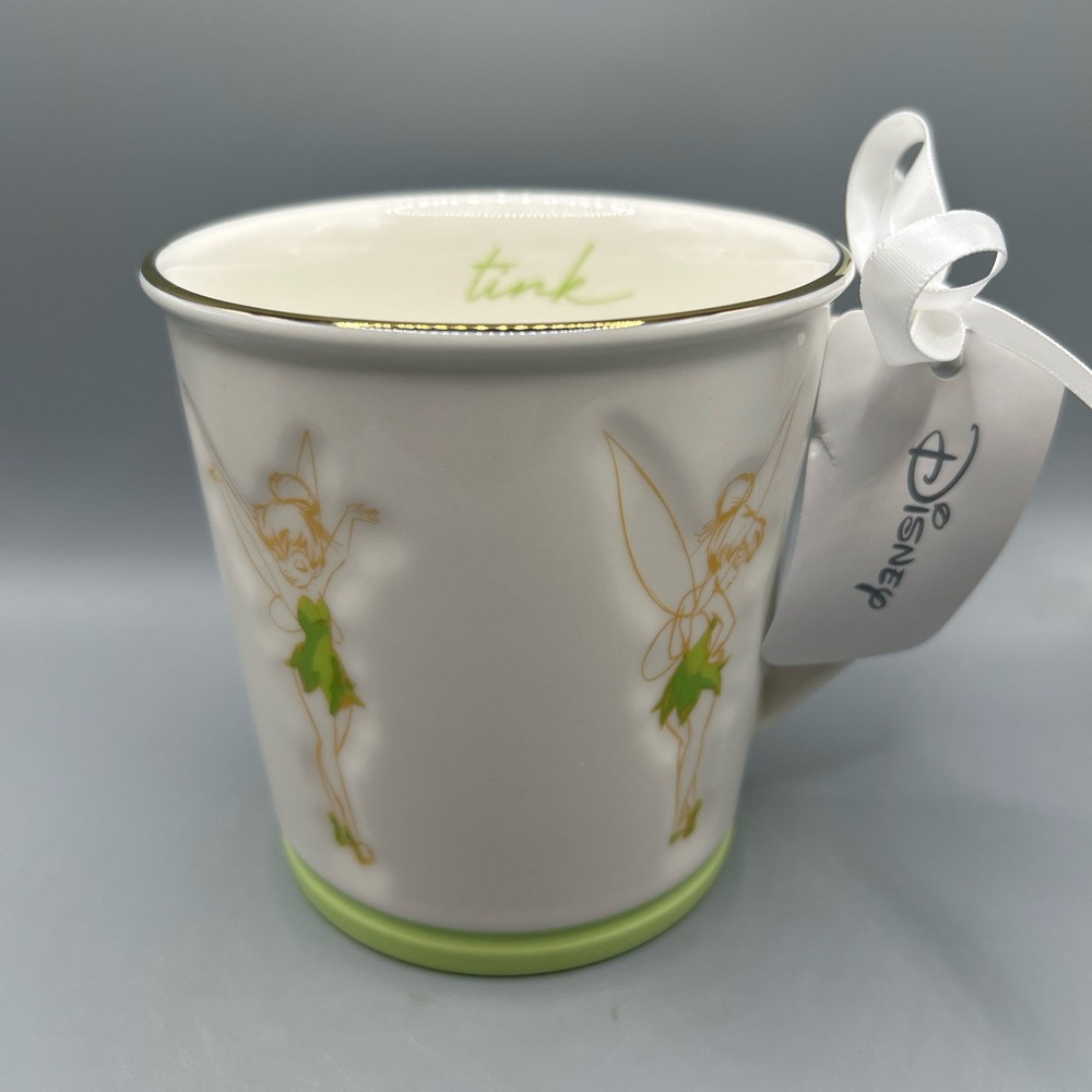 Magenta Disney Tinkerbell Mug Green TINK Inside Tinker Bell Peter Pan BRAND NEW